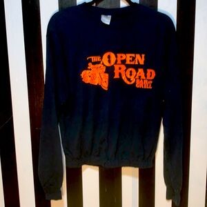 The Open Road Bar & Grill Biker Core Riding Shirt Long Sleeve Tee Woman's Medium